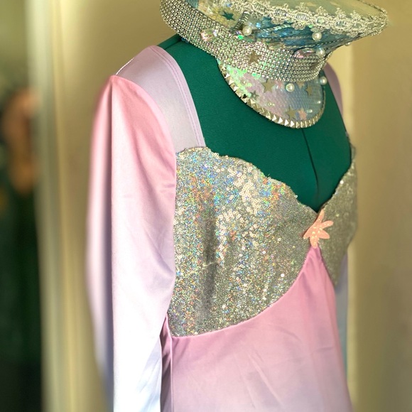 MERMAID  PASTEL PINK BLUE MERMAID HALLOWEEN DRESS - Picture 5 of 5